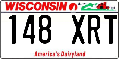 WI license plate 148XRT