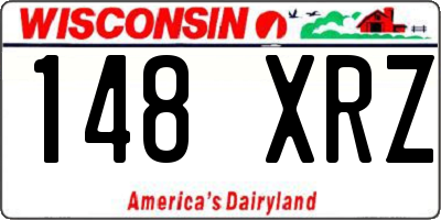 WI license plate 148XRZ