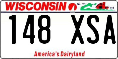 WI license plate 148XSA
