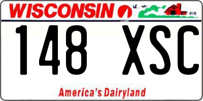 WI license plate 148XSC