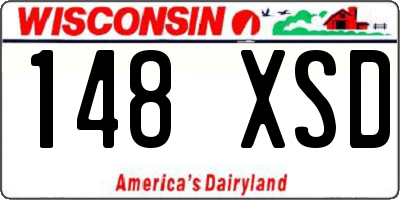 WI license plate 148XSD