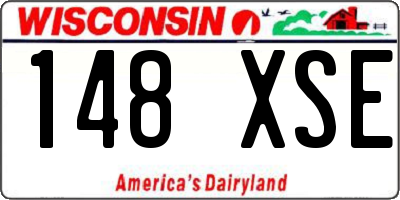 WI license plate 148XSE