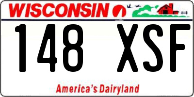 WI license plate 148XSF