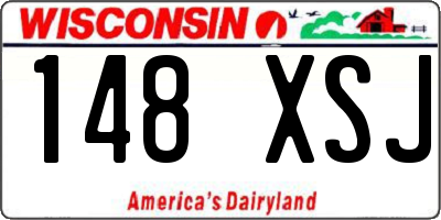 WI license plate 148XSJ