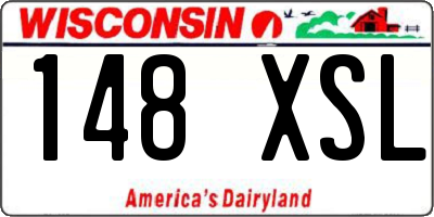 WI license plate 148XSL