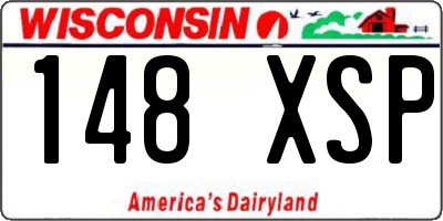 WI license plate 148XSP