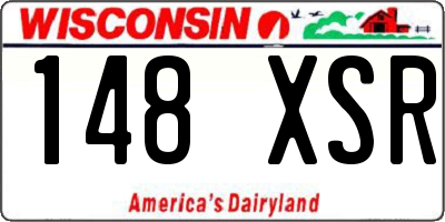 WI license plate 148XSR