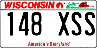 WI license plate 148XSS