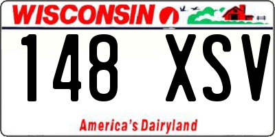 WI license plate 148XSV