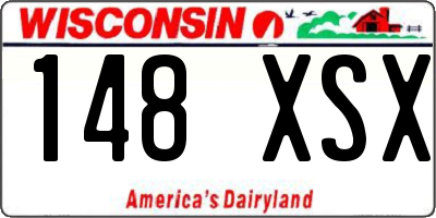 WI license plate 148XSX