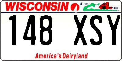 WI license plate 148XSY