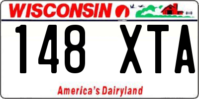 WI license plate 148XTA
