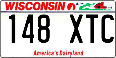 WI license plate 148XTC