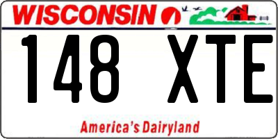 WI license plate 148XTE