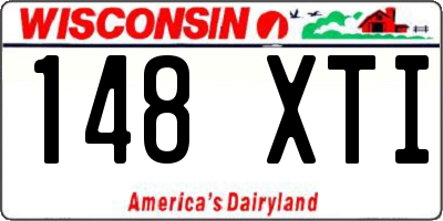 WI license plate 148XTI
