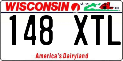 WI license plate 148XTL