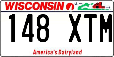 WI license plate 148XTM