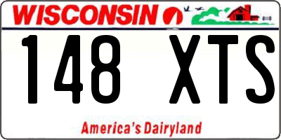 WI license plate 148XTS