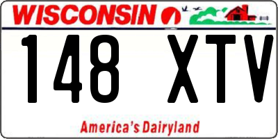 WI license plate 148XTV
