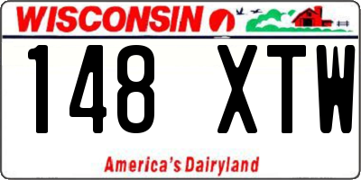 WI license plate 148XTW