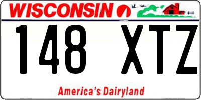 WI license plate 148XTZ