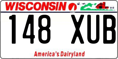 WI license plate 148XUB