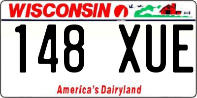WI license plate 148XUE