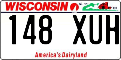 WI license plate 148XUH