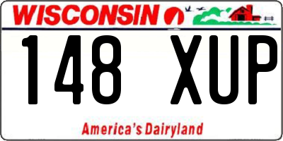 WI license plate 148XUP