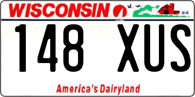 WI license plate 148XUS