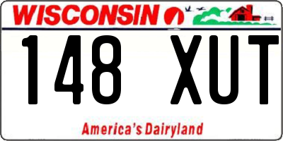WI license plate 148XUT