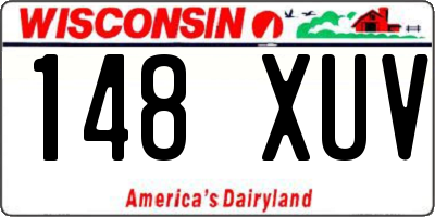 WI license plate 148XUV