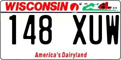 WI license plate 148XUW