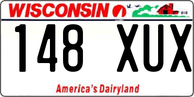 WI license plate 148XUX