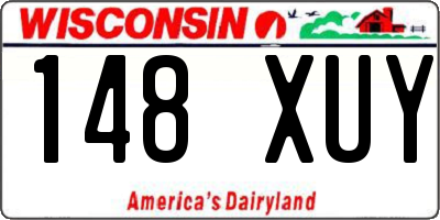 WI license plate 148XUY
