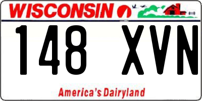 WI license plate 148XVN