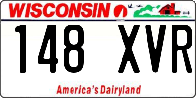WI license plate 148XVR