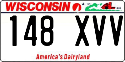 WI license plate 148XVV