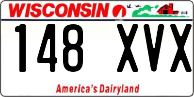 WI license plate 148XVX