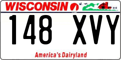 WI license plate 148XVY