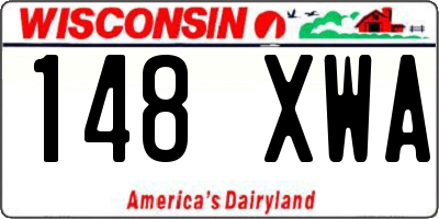 WI license plate 148XWA