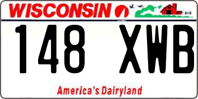 WI license plate 148XWB