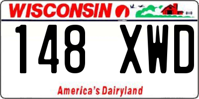 WI license plate 148XWD