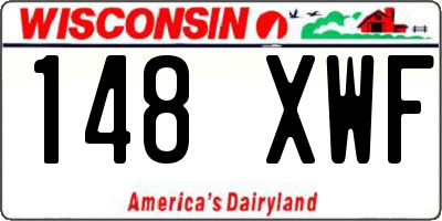 WI license plate 148XWF