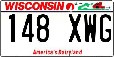 WI license plate 148XWG