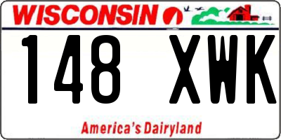 WI license plate 148XWK