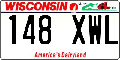 WI license plate 148XWL