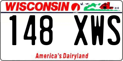 WI license plate 148XWS
