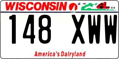 WI license plate 148XWW
