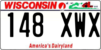 WI license plate 148XWX